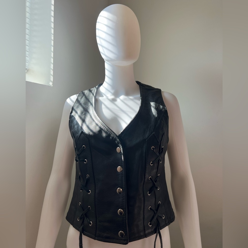 Leather Moto Vest